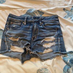 American Eagle jean shorts-ripped with lace pocket